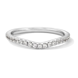 0.25 CT. T.W. Certified Lab-Grown Diamond Contour Band in 14K White Gold (F/VS2)