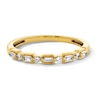 Thumbnail Image 1 of 0.12 CT. T.W. Baguette and Round Diamond Alternating Stackable Band in 10K Gold