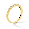 Thumbnail Image 3 of 0.12 CT. T.W. Baguette and Round Diamond Alternating Stackable Band in 10K Gold