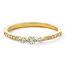 Thumbnail Image 1 of 0.20 CT. T.W. Diamond Three Stone Stackable Band in 10K Gold