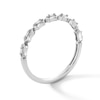 Thumbnail Image 2 of 0.05 CT. T.W. Baguette-Cut Diamond Seven-Stone Band in 10K White Gold