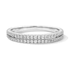 Thumbnail Image 1 of 0.25 CT. T.W. Certified Lab-Grown Diamond Double Row Band in 14K White Gold (F/VS2)