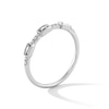Thumbnail Image 3 of 0.10 CT. T.W. Baguette and Round Diamond Station Stackable Band in Sterling Silver