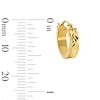 Thumbnail Image 2 of Diamond-Cut Hoop Earrings in Hollow 10K Gold