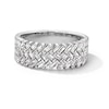 Thumbnail Image 1 of Vera Wang Love Collection 0.58 CT. T.W. Baguette-Cut Diamond Multi-Row Band in 14K White Gold