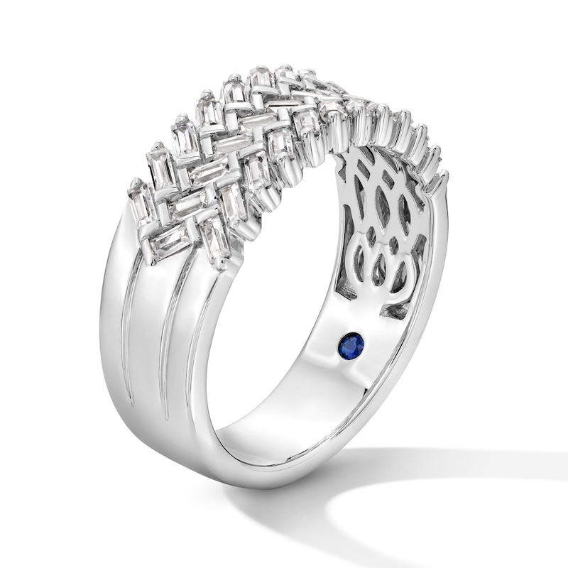 Vera Wang Love Collection 0.58 CT. T.W. Baguette-Cut Diamond Multi-Row Band in 14K White Gold
