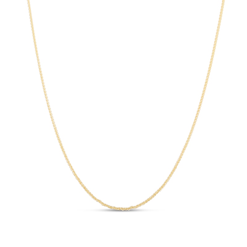 1.0mm Wheat Chain Necklace in Semi-Solid 10K Gold