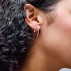 Thumbnail Image 2 of 0.25 CT. T.W. Certified Lab-Grown Diamond Hoop Earrings in Sterling Silver (F/SI2)