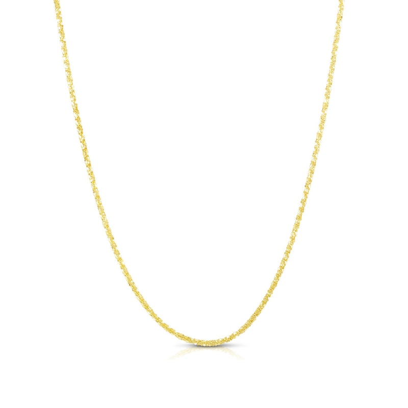 1.5mm Sparkle Chain Necklace in Hollow 10K Gold