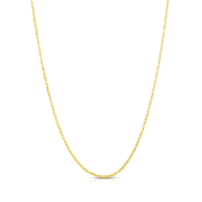 Main Image 1 of 1.5mm Sparkle Chain Necklace in Hollow 10K Gold - 18”