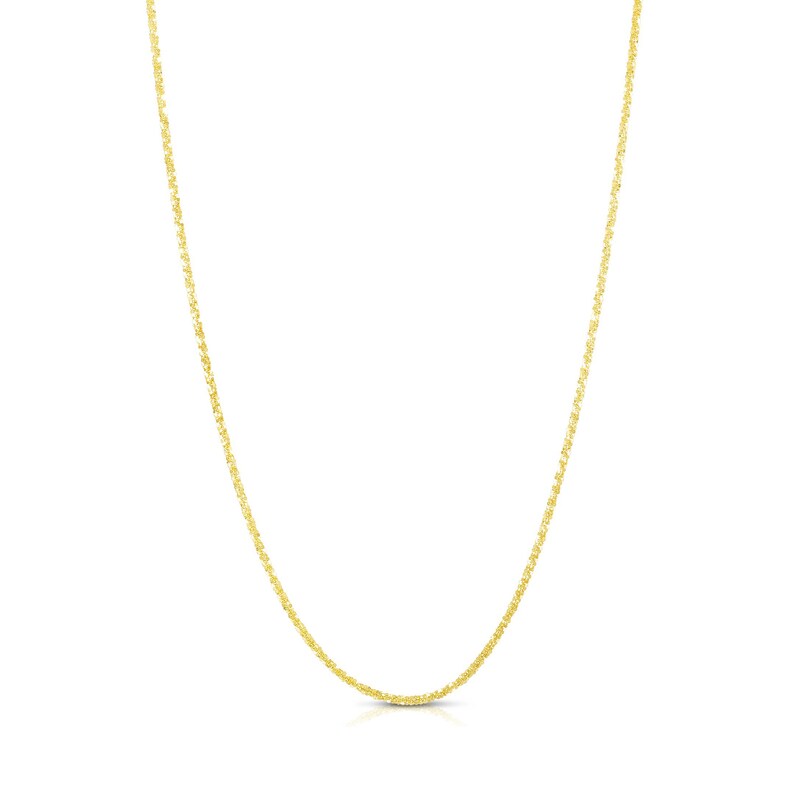Main Image 1 of 1.5mm Sparkle Chain Necklace in Hollow 10K Gold - 20”