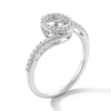 Thumbnail Image 3 of Unstoppable Love™ 0.30 CT. T.W. Certified Lab-Grown Diamond Oval Frame Bypass Ring in Sterling Silver (I/SI2)