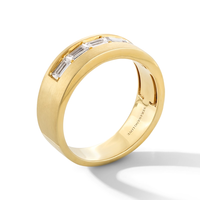 Vera Wang Love Collection Men's 0.37 CT. T.W. Baguette-Cut Diamond Five Stone Band in 14K Gold
