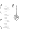 Thumbnail Image 2 of Unstoppable Love™ 0.12 CT. T.W. Certified Lab-Grown Diamond Heart Dangle Earrings in Sterling Silver (I/SI2)