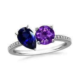 Couple’s Toi et Moi Birthstone Ring (2 Stones)