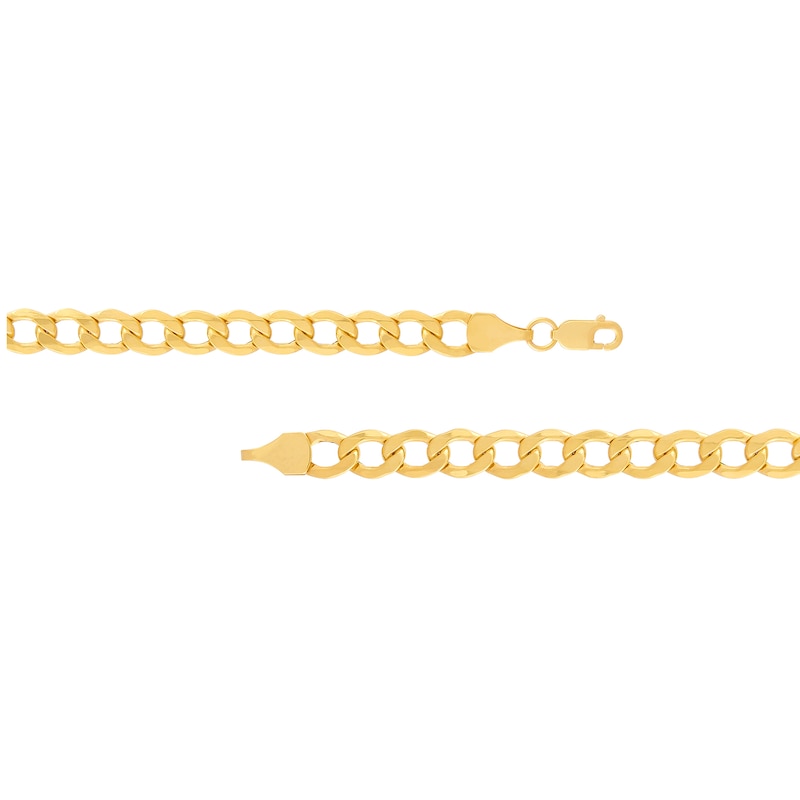 Main Image 4 of 5.1mm Curb Chain Necklace and Bracelet Set in Hollow 10K Gold