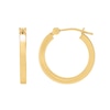 Thumbnail Image 1 of 17.0mm Square Tube Hoop Earrings in Hollow 14K Gold