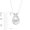 Thumbnail Image 4 of Unstoppable Love™ 0.10 CT. Certified Lab-Grown Diamond Solitaire Double Teardrop Pendant in Sterling Silver (F/SI2)