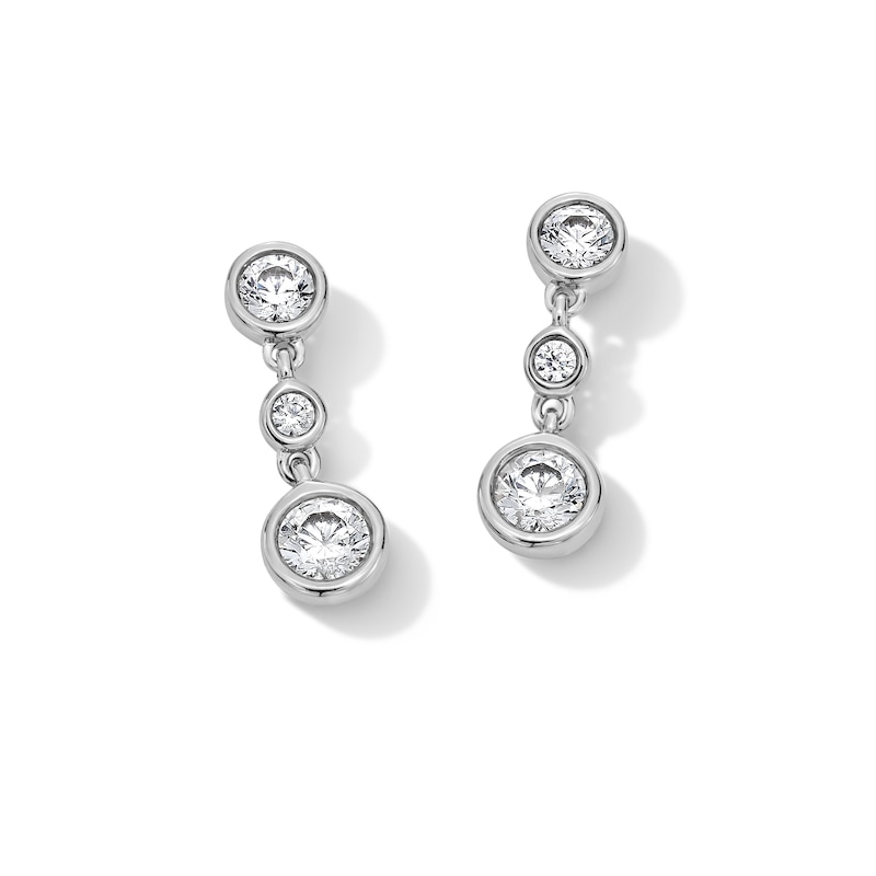 Shooting Star 0.50 CT. T.W. Certified Lab-Grown Diamond Trio Dangle Earrings in Sterling Silver (F/VS2)
