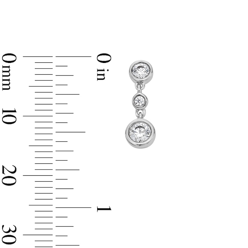 Shooting Star 0.50 CT. T.W. Certified Lab-Grown Diamond Trio Dangle Earrings in Sterling Silver (F/VS2)