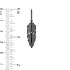 Thumbnail Image 3 of Enchanted Disney Villains Maleficent 0.145 CT. T.W. Black Diamond Feather Dangle Earrings in Black Sterling Silver