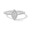 Thumbnail Image 1 of 0.25 CT. T.W. Marquise-Shaped Certified Lab-Grown Multi-Diamond Frame Promise Ring in 10K White Gold (F/VS2)