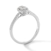 Thumbnail Image 2 of 0.25 CT. T.W. Oval-Shaped Certified Lab-Grown Multi-Diamond Frame Promise Ring in 10K White Gold (F/VS2)
