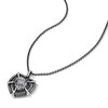 Thumbnail Image 4 of Enchanted Disney Villains Maleficent Heart-Shaped Quartz and 0.145 CT. T.W. Diamond Pendant in Sterling Silver - 19"