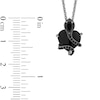Thumbnail Image 3 of Enchanted Disney Villains Jafar Onyx and 0.065 CT. T.W. Black Diamond Heart Snake Pendant in Black Sterling Silver - 19”