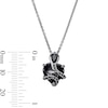 Thumbnail Image 6 of Enchanted Disney Villains Jafar Onyx and 0.065 CT. T.W. Black Diamond Heart Snake Pendant in Black Sterling Silver - 19”