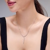 Thumbnail Image 2 of Shooting Star 2.00 CT. T.W. Certified Lab-Grown Diamond "Y" Necklace in Sterling Silver (F/VS2)