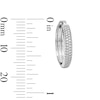 Thumbnail Image 3 of 0.50 CT. T.W. Certified Lab-Grown Diamond Double Row Hoop Earrings in Sterling Silver (F/VS2)