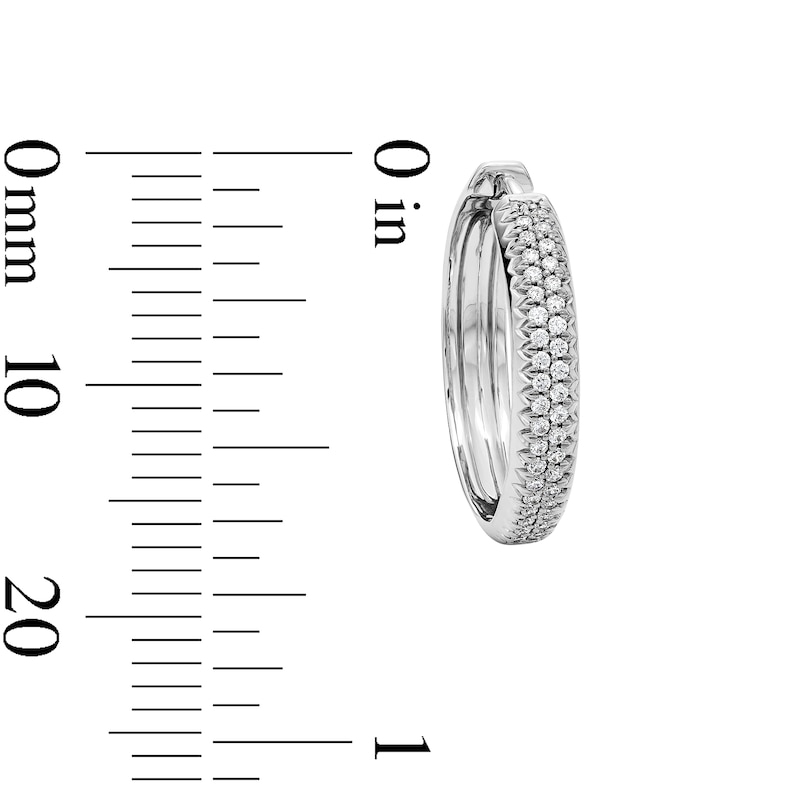 0.50 CT. T.W. Certified Lab-Grown Diamond Double Row Hoop Earrings in Sterling Silver (F/VS2)