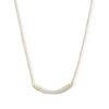 Thumbnail Image 1 of Shooting Star 0.50 CT. T.W. Certified Lab-Grown Diamond Curved Bar Necklace in Sterling Silver with 10K Gold Plate