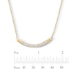 Thumbnail Image 3 of Shooting Star 0.50 CT. T.W. Certified Lab-Grown Diamond Curved Bar Necklace in Sterling Silver with 10K Gold Plate