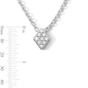 Thumbnail Image 3 of Shooting Star 0.10 CT. T.W. Certified Lab-Grown Multi-Diamond Rhombus-Shaped Necklace in Sterling Silver (F/VS2)