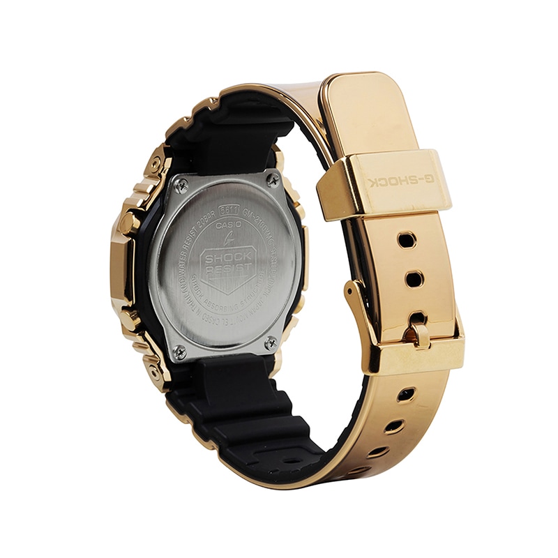 Men's Casio G-Shock G-Steel Metallic Analog-Digital Gold-Tone Watch with Black Dial (Model: GM2100YMG-9A)