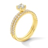 Thumbnail Image 3 of 1.00 CT. T.W. Diamond Bridal Set with Bezel-Set Centre Stone in 14K Gold (I/I2)