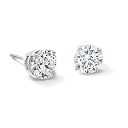 2.00 CT. T.W. Certified Lab-Grown Diamond Solitaire Stud Earrings in 10K White Gold (I/SI2)