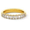 Thumbnail Image 1 of 1.00 CT. T.W. Emerald-Cut Certified Lab-Grown Diamond Band in 14K Gold (F/VS2)