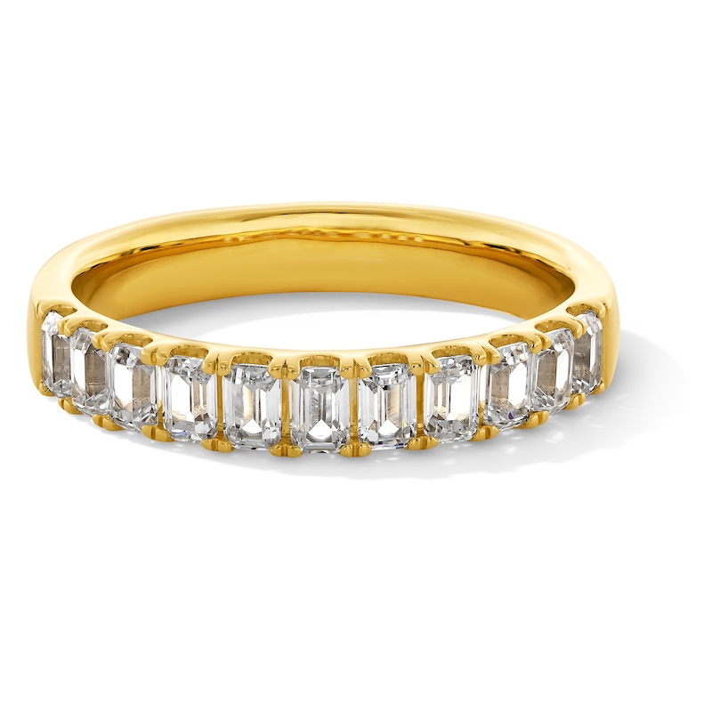 1.00 CT. T.W. Emerald-Cut Certified Lab-Grown Diamond Band in 14K Gold (F/VS2)