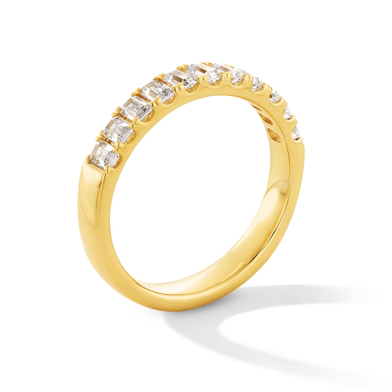 1.00 CT. T.W. Emerald-Cut Certified Lab-Grown Diamond Band in 14K Gold (F/VS2)