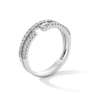 Thumbnail Image 3 of 0.40 CT. T.W. Oval and Round Certified Lab-Grown Diamond Double Row Open Band in 14K White Gold (F/VS2)