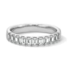 Thumbnail Image 1 of 1.00 CT. T.W. Emerald-Cut Certified Lab-Grown Diamond Band in 14K White Gold (F/VS2)