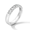 Thumbnail Image 3 of 1.00 CT. T.W. Emerald-Cut Certified Lab-Grown Diamond Band in 14K White Gold (F/VS2)
