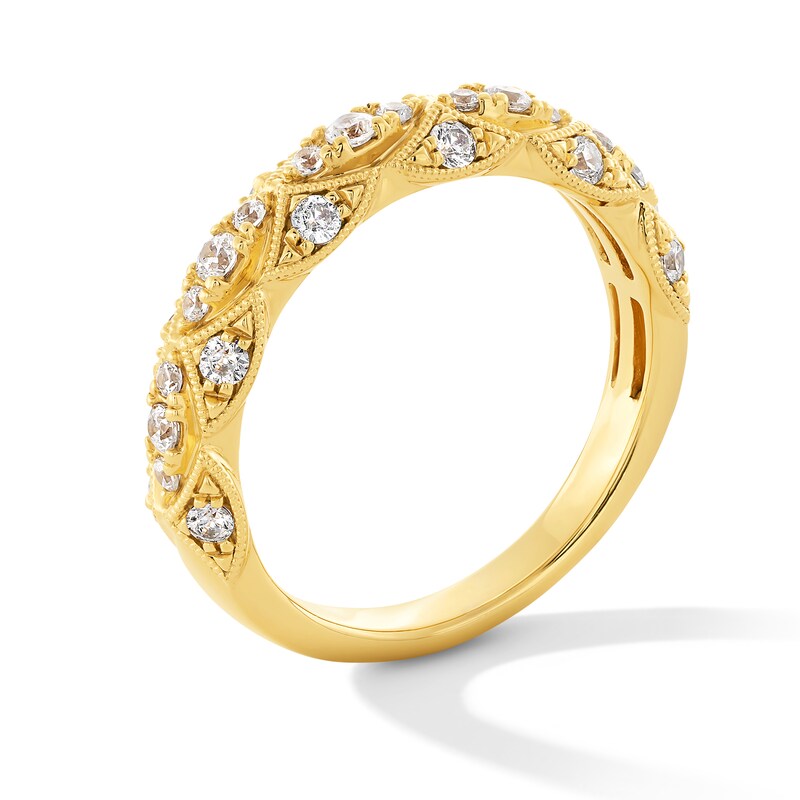 Main Image 3 of 0.50 CT. T.W. Certified Lab-Grown Diamond Vintage-Style Band in 14K Gold (F/VS2)