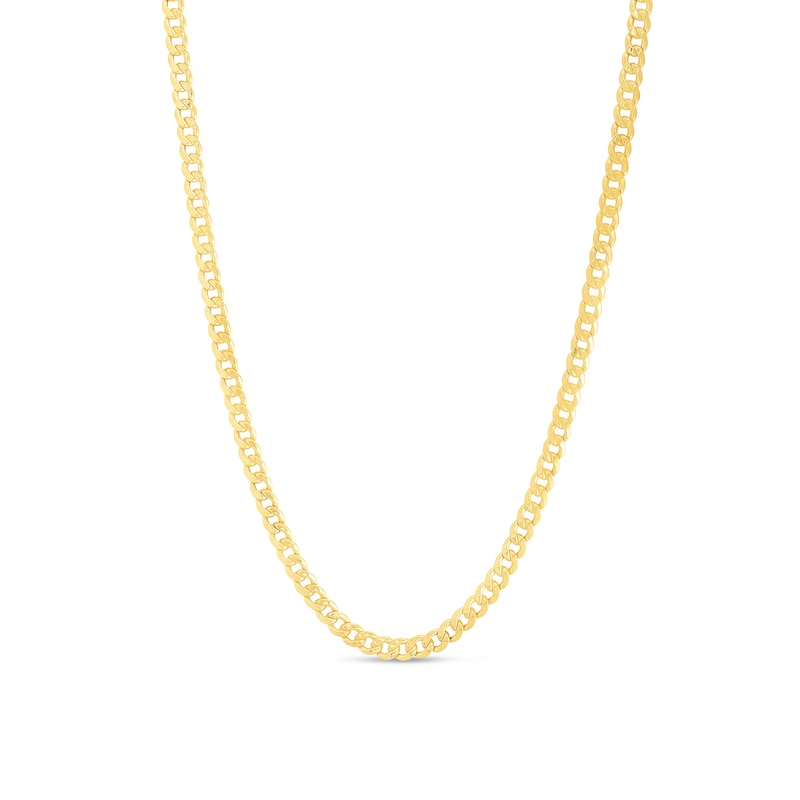 4.5mm Miami Cuban Curb Chain Necklace in Semi-Solid 10K Gold