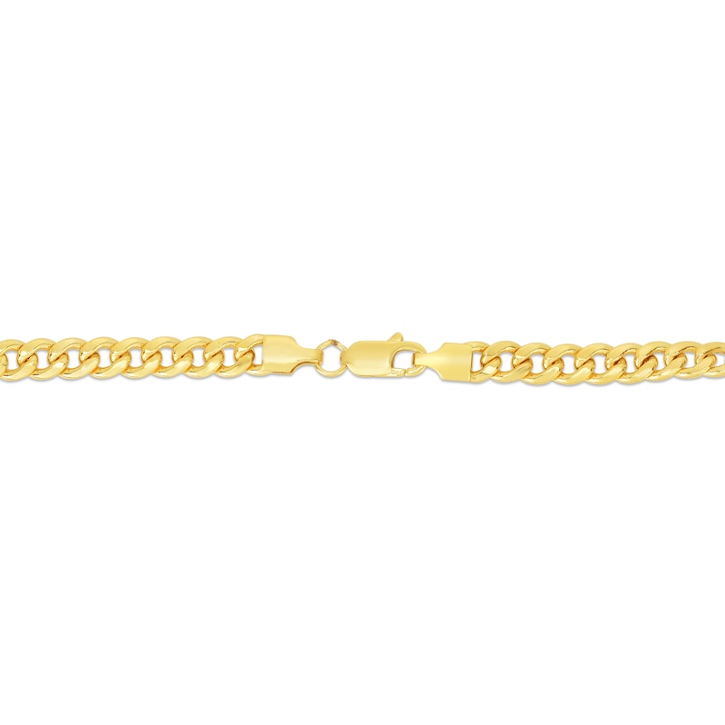 4.5mm Miami Cuban Curb Chain Necklace in Semi-Solid 10K Gold