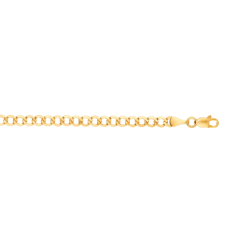 4.4mm Curb Chain Necklace in Hollow 10K Gold
