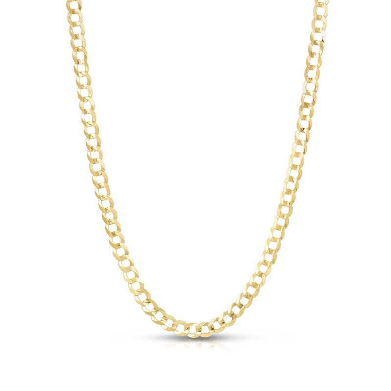5.3mm Curb Chain Necklace in Hollow 10K Gold